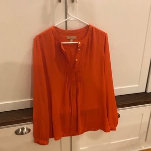 Orange Banana Republic Long Sleeve Blouse Small